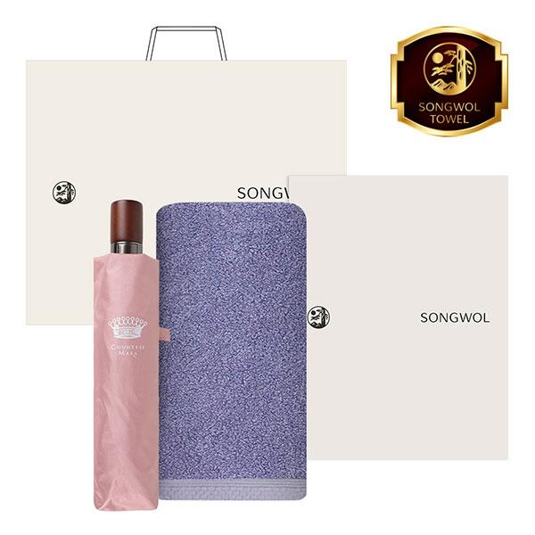 송월 타월 우산 2매 콤보세트 (40수 160g + CM3단우드완자) 상품 이미지 1