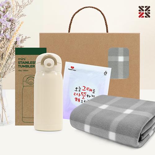 따뜻한담요텀블러세트-M체크 상품 이미지 1
