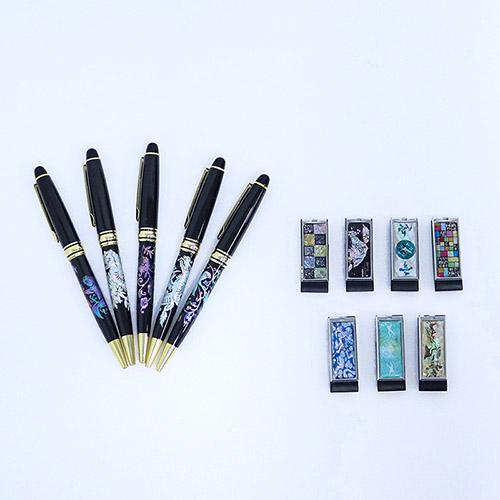 나빌레라 자개USB 자개고급볼펜 2종세트 블랙에디션(전통문양) 8GB 상품 이미지 1
